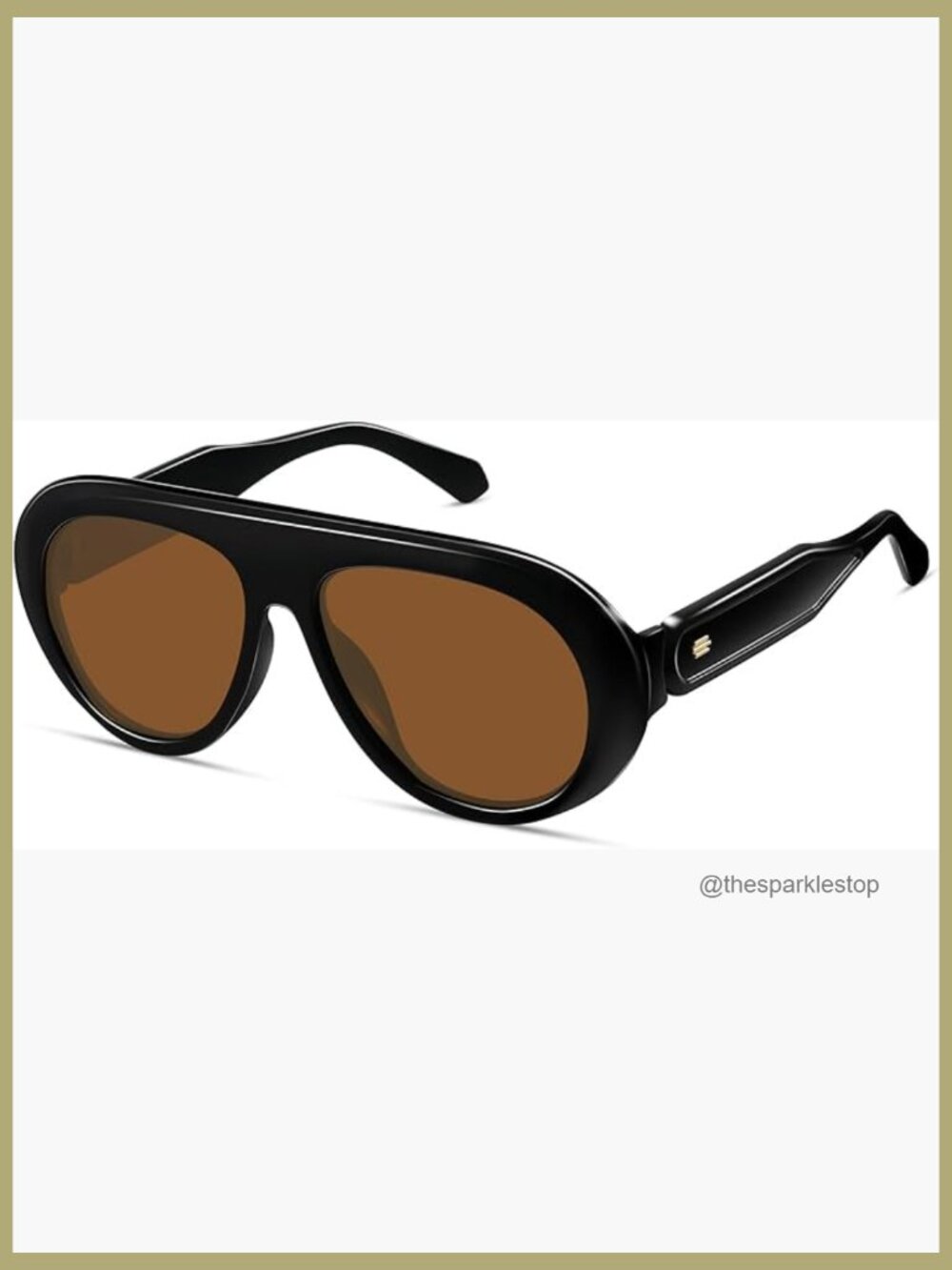 Oversized Polarized Aviator Sunglasses Retro Vintage Polycarbonate Frame